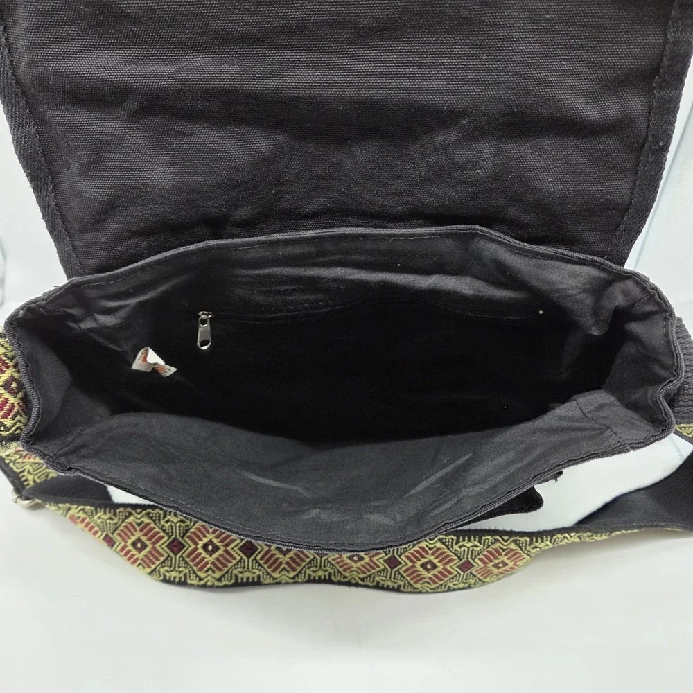 Vintage Rolling Stones Messenger Bag Rock & Roll Music Black Fabric